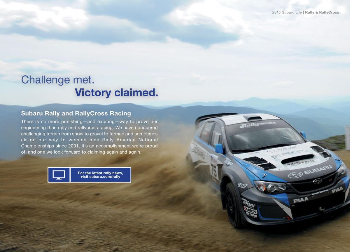 2015 Subaru Brochure Page 2